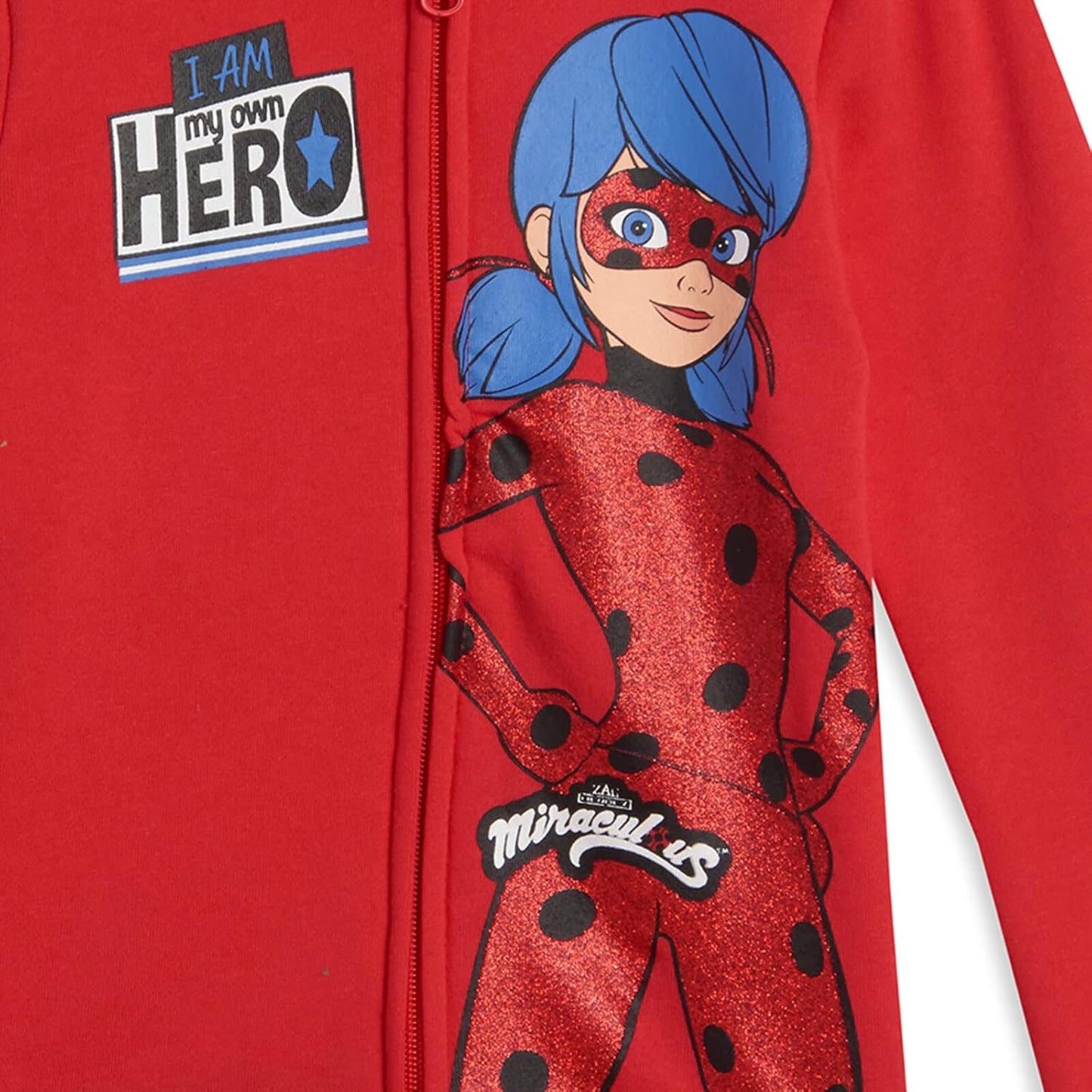 Ladybug Girls Zip up Hoodie Toddler to Big Kid