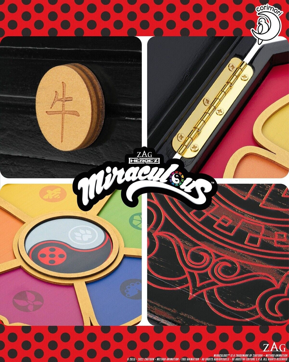 Miraculous Ladybug Wooden Box, Master Fu Miracle Box 26 Cm Original