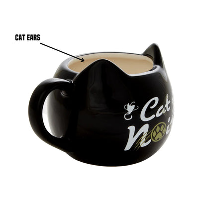 Ladybug Cat Noir Coffee Mug Ceramic Tea Cup Black 16 Oz