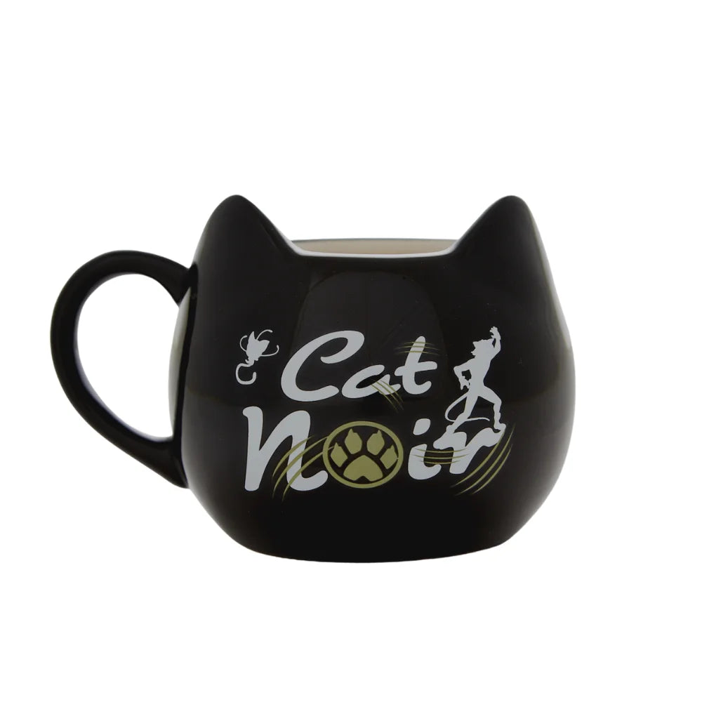 Ladybug Cat Noir Coffee Mug Ceramic Tea Cup Black 16 Oz