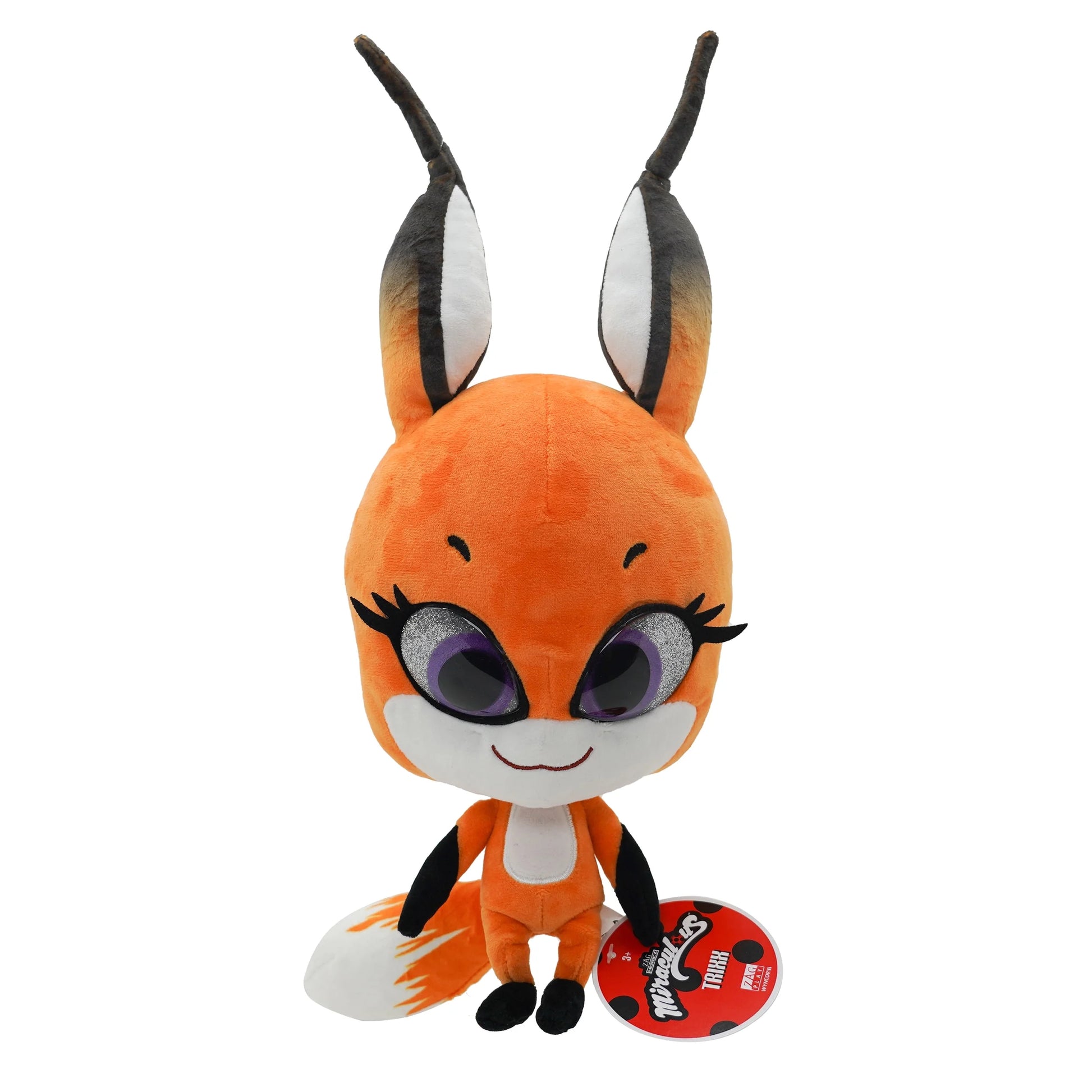 Ladybug - Kwami Mon Ami Duusu, 9-Inch Peacock Plush Toys for Kids, Super Soft Stuffed Toy with Resin Eyes, High Glitter and Gloss, and Detailed Stitching Finishes, Wyncor